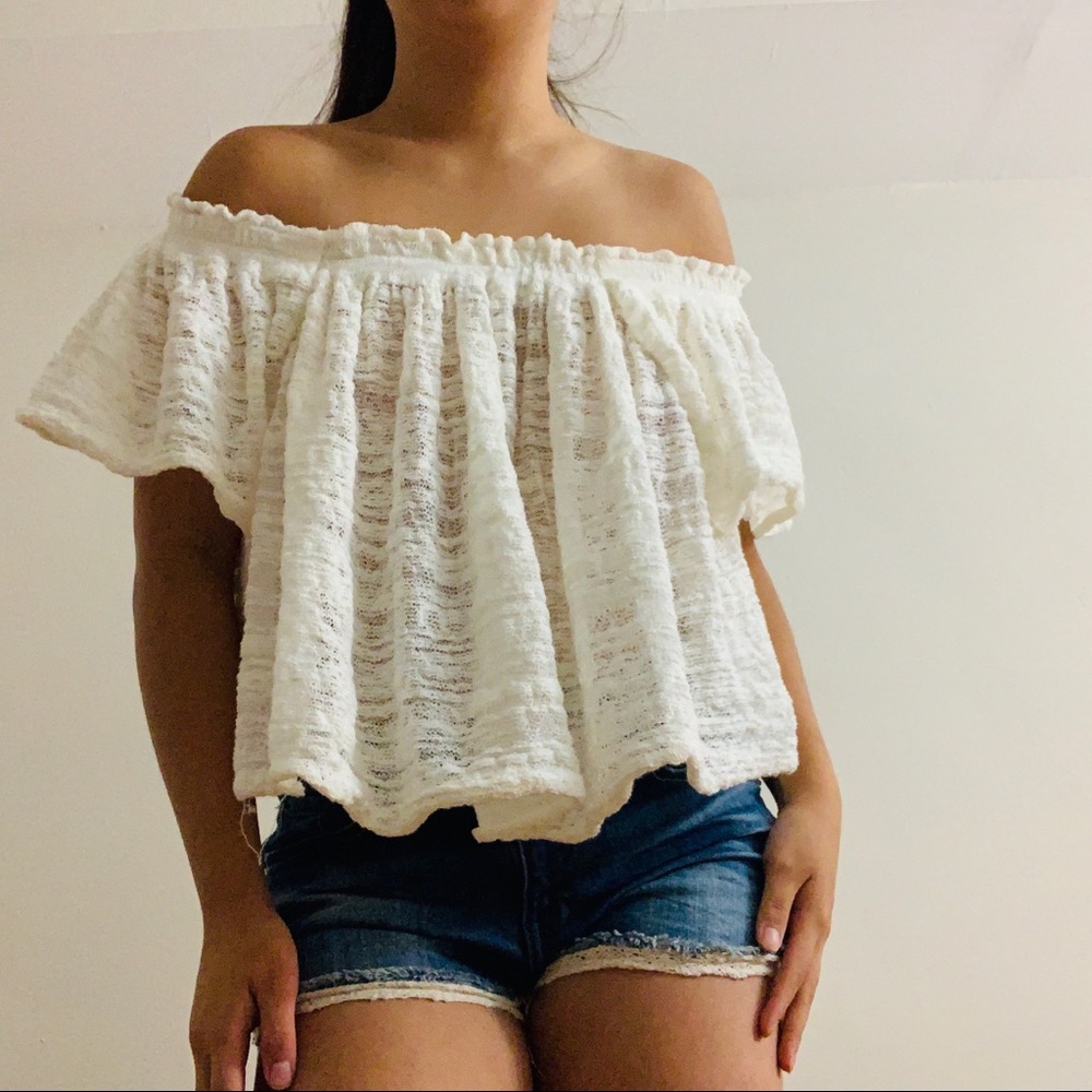 Free People Flowy Over the Shoulder Top